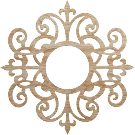 Ekena Millwork Dijon Wood Fretwork Pierced Ceiling Medallion, Red Oak, 38"OD x 12 3/8"ID x 3/8"T CMWP38X38X0375DIRO